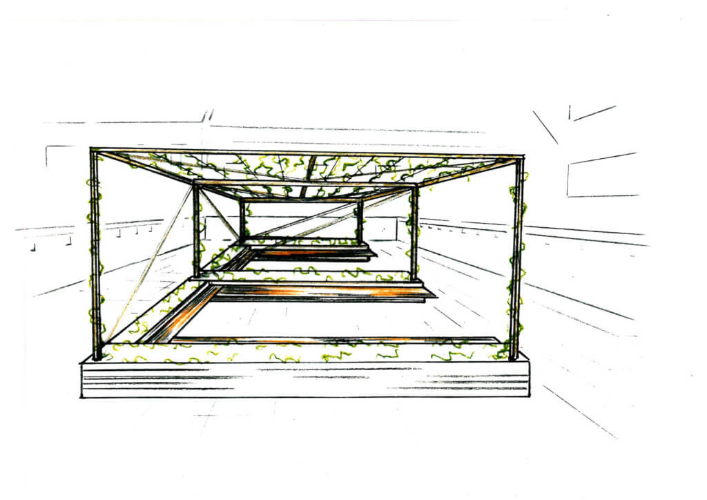 Skizze Pergola BRG 16 Schuhmeierplatz